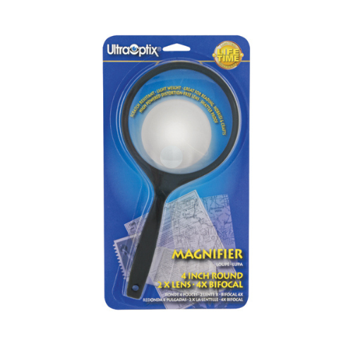 Magnifying Glass Round 4 Inch – Clear Lens with Ergonomic Handle