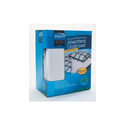 Inspire Reusable Absorbent Under Pad – Oversize 36"x72", Leak Protection