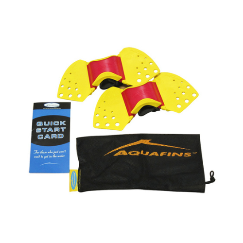 AQUAFINS Aquatic Exercise Kit with Mesh Bag – Water Fitness Fins