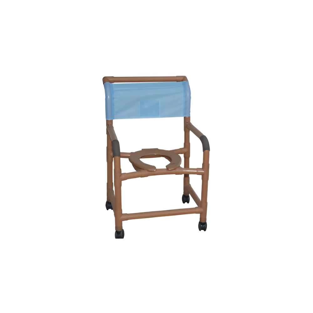 Shower Chair Wide Deluxe PVC Wood-Tone – Comfortable & Durable Bathing Aid