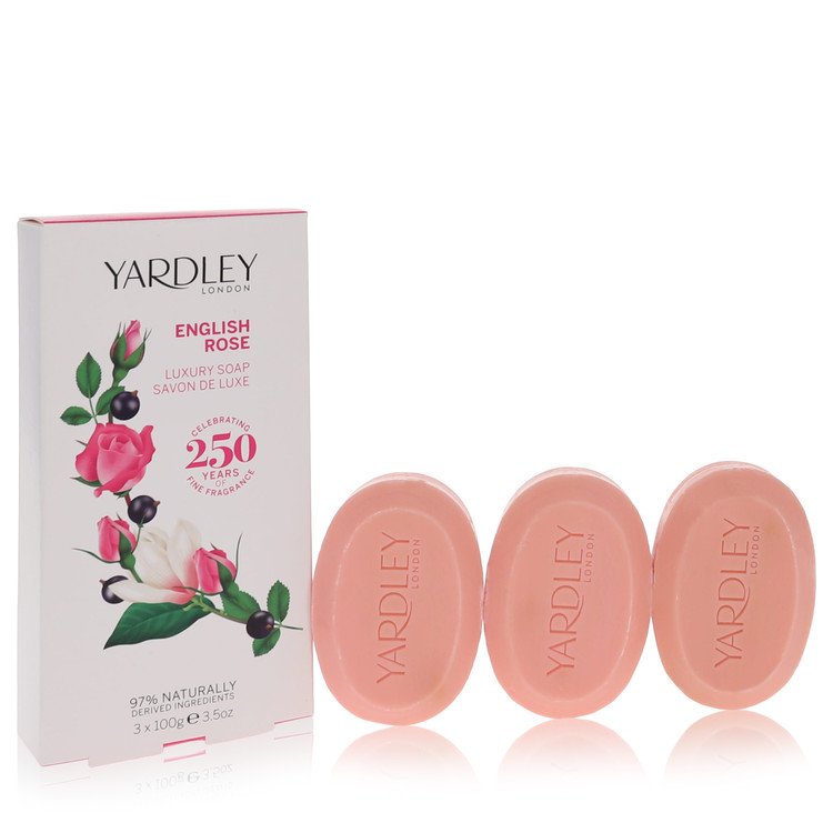 English Rose Yardley Perfume By Yardley London 3 x 3.5 oz Luxury Soap- Free Shipping