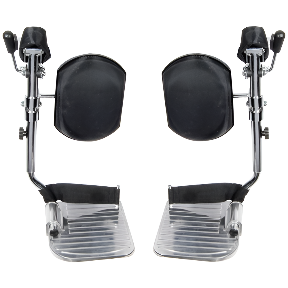 Elevating Leg Rests with Calf Pads – Heavy-Duty Pair for Wheelchairs & Recovery