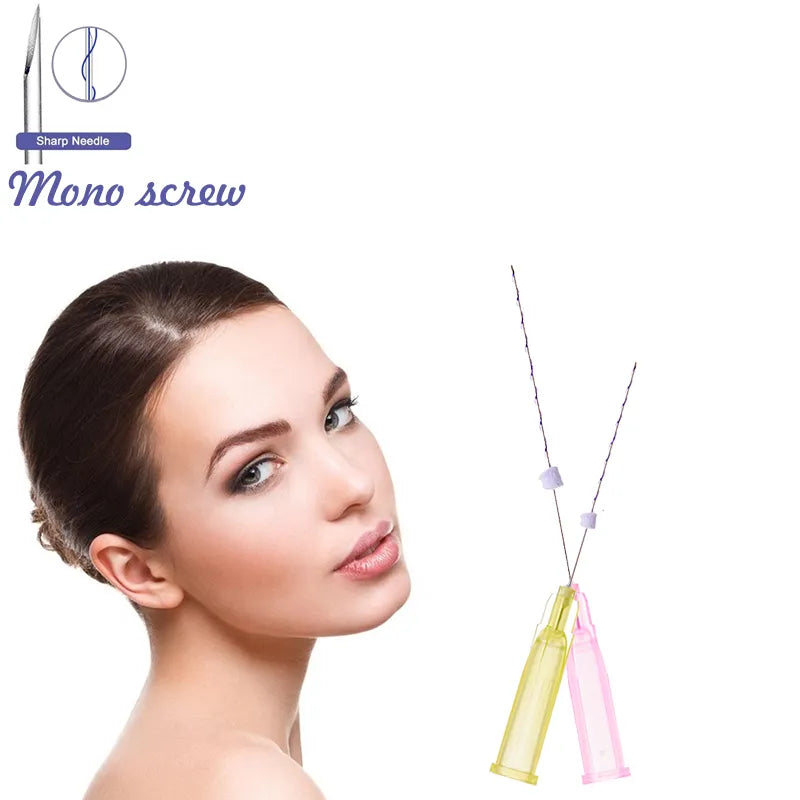 Wholesale Aesthetic Threads – Mono Screw PDO, PCL, PLLA Thread 26/27/29/30G for Double Chin