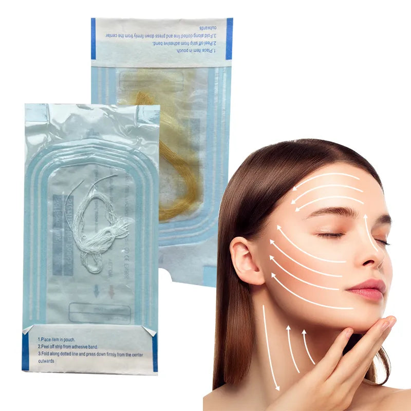 Gold Skin Care Facial Collagen Thread Lift – Protein-Infused Thread Therapy for Skin Lifting & Anti-Aging