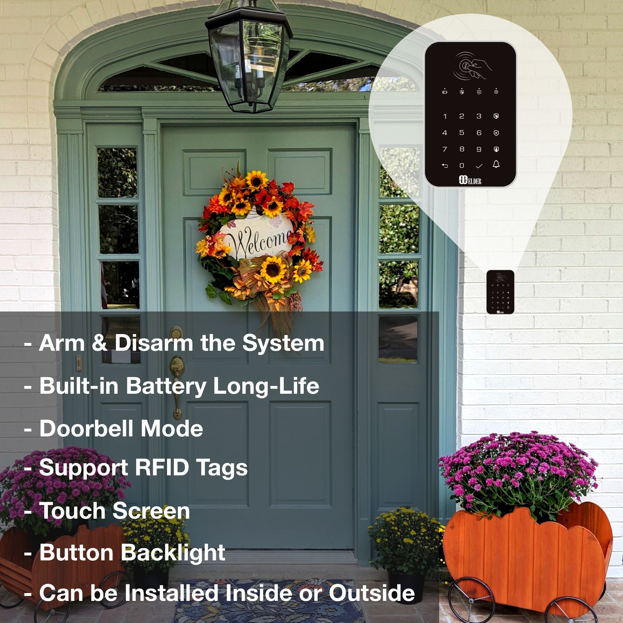 Alarm System & Security Camera Wireless 15-Piece WiFi & 4G Smart Home Alarm Kit DIY, Keypad, Outdoor Siren, Doorbell, Leak, Motion Sensors, Works with Hey Google & Alexa