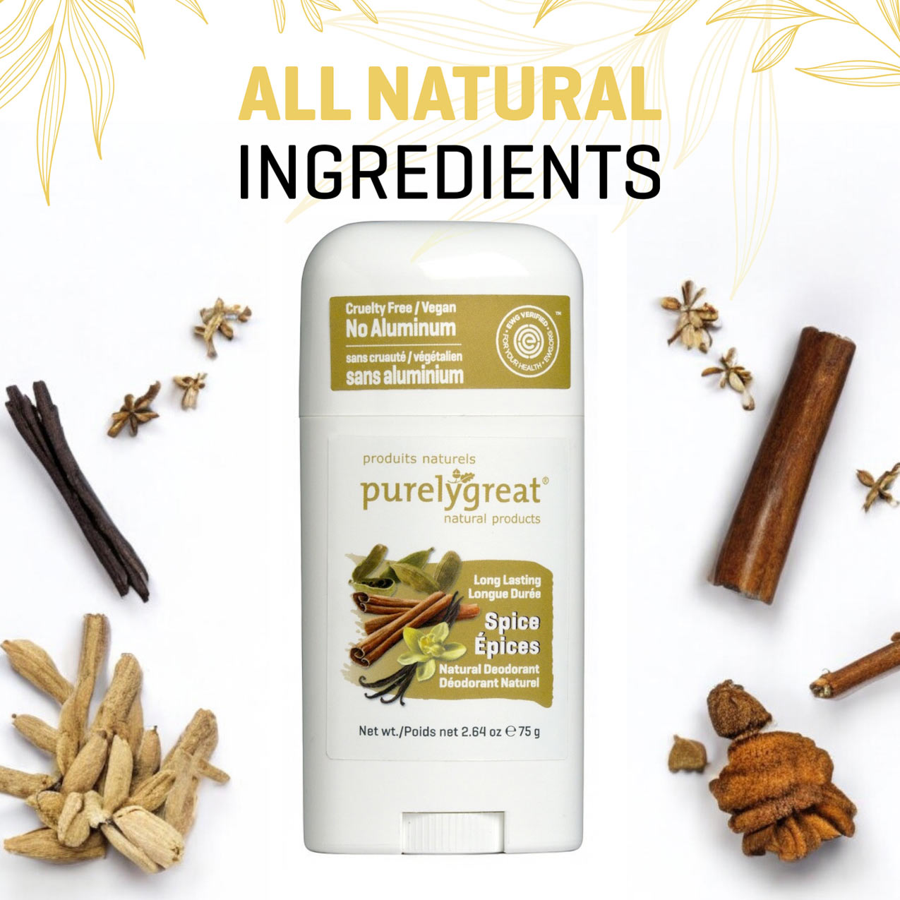 Spice Stick Deodorant - Aluminum Free