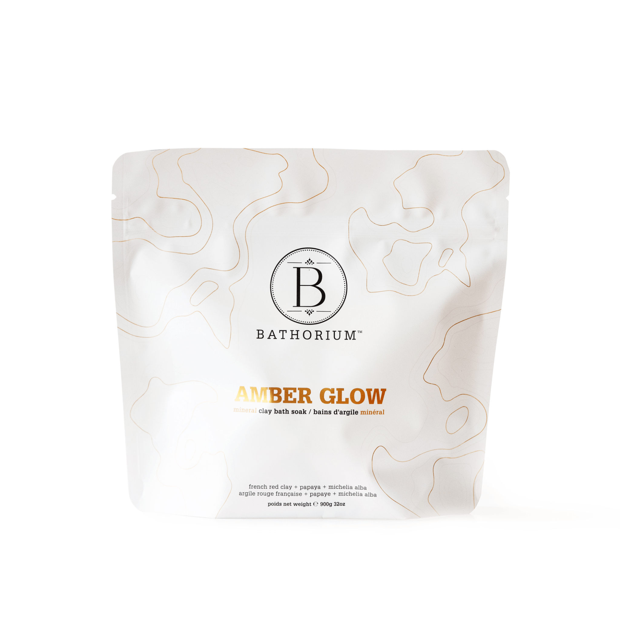 Wholesale Amber Glow Clay Mineral Soak – Detoxifying Bath Salt with Papaya Enzymes & African Watermelon Seed Oil