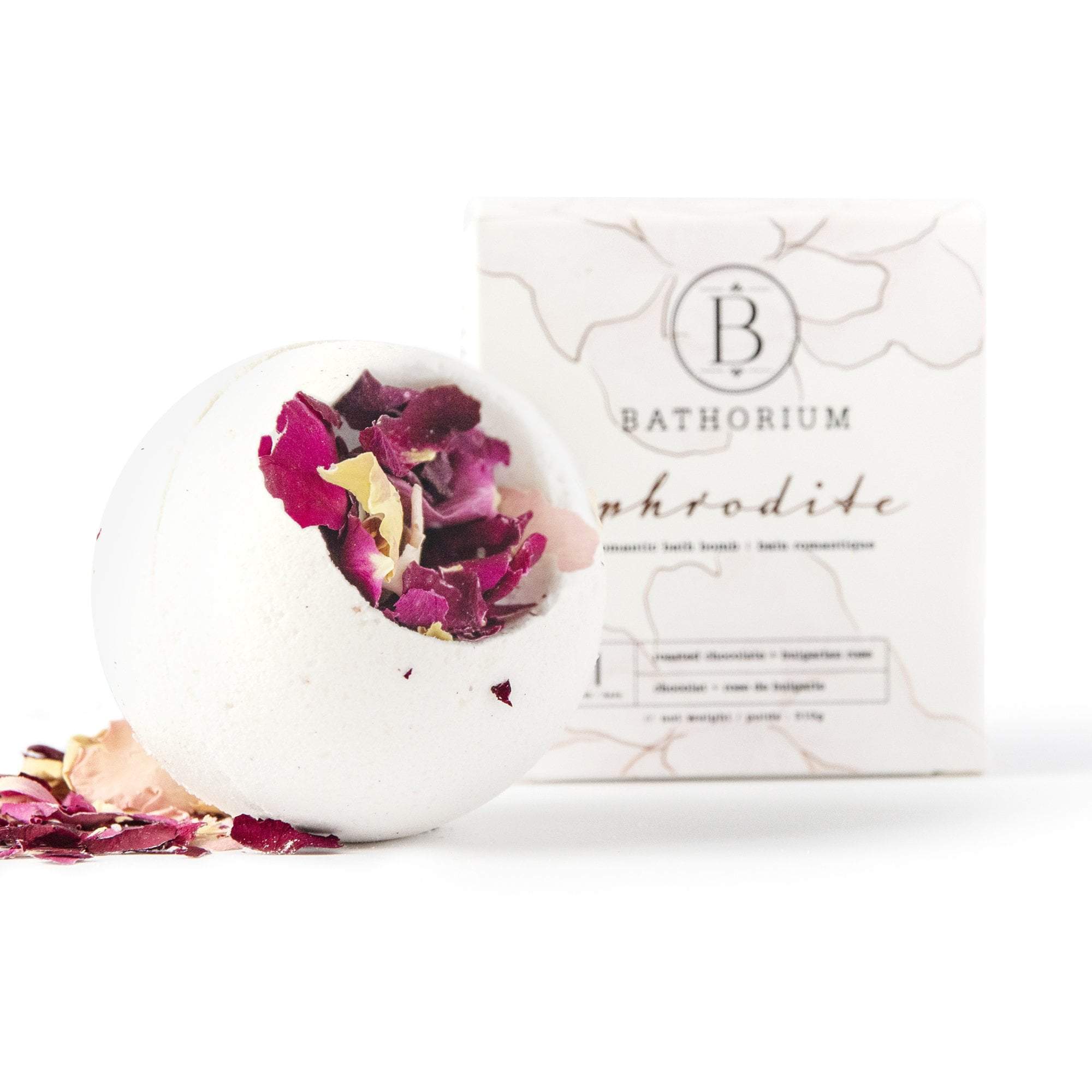 Wholesale Aphrodite Bath Bomb – Hydrating & Mineral-Rich Bath Experience with Vanilla, Cocoa, and Rose