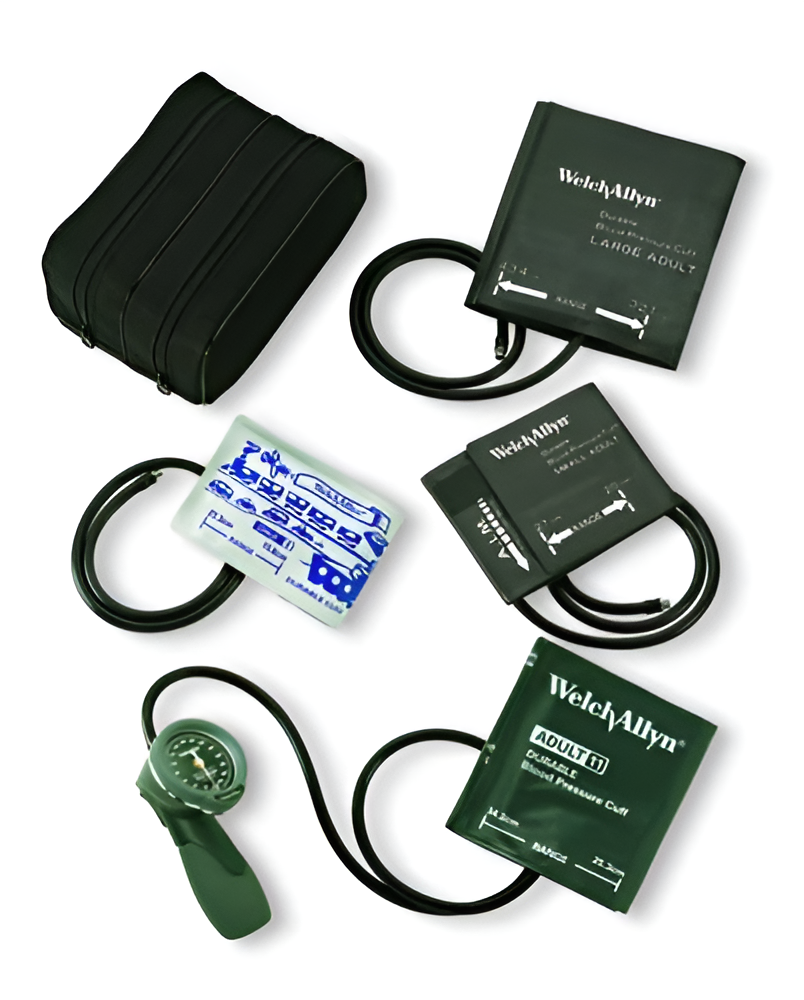 DS66 Aneroid Blood Pressure Monitor Kit w/ Print Multi Cuffs – 4 Reusable Cuffs
