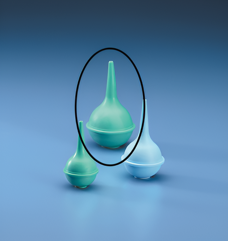 Hand Bulb Ear Syringes – 3 oz. Green for Safe Ear Cleaning