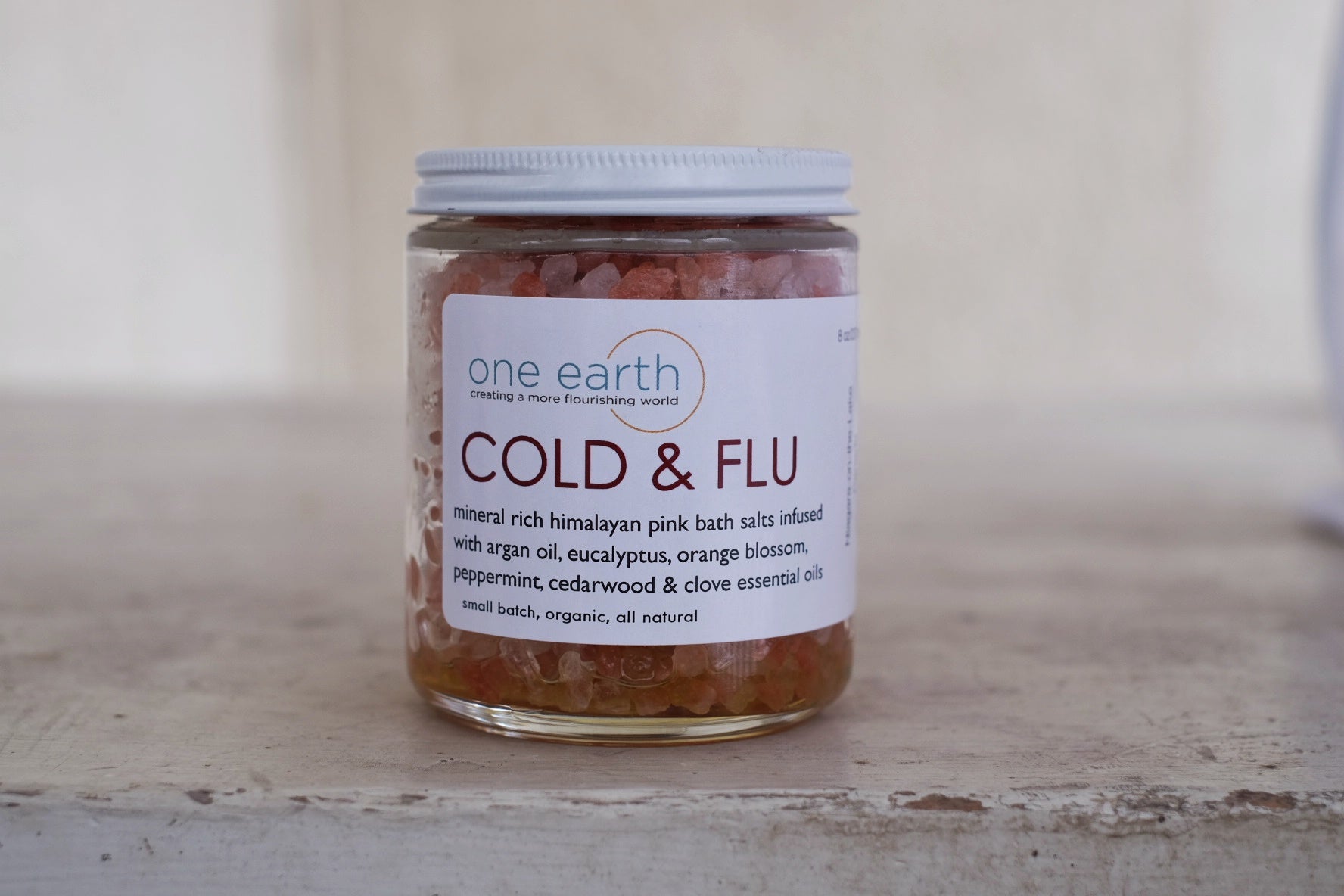 Argan Oil Bath Salt Soak – Breathe Cold & Flu Relief with Eucalyptus, Peppermint & Himalayan Pink Salt, 240ml