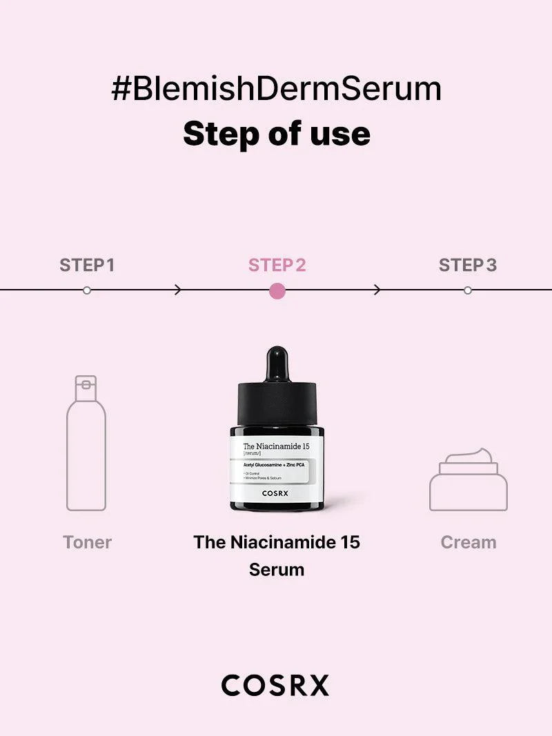 COSRX The Niacinamide 15 Serum – 20ml, Brightening & Pore Refining
