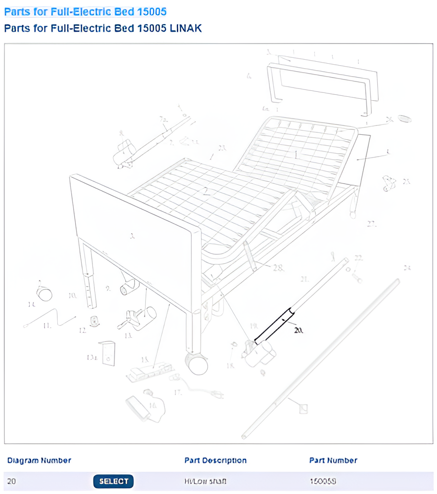 Hi/Low Shaft Only Drive for Semi/Full/Bariatric Beds – Durable & Easy Install