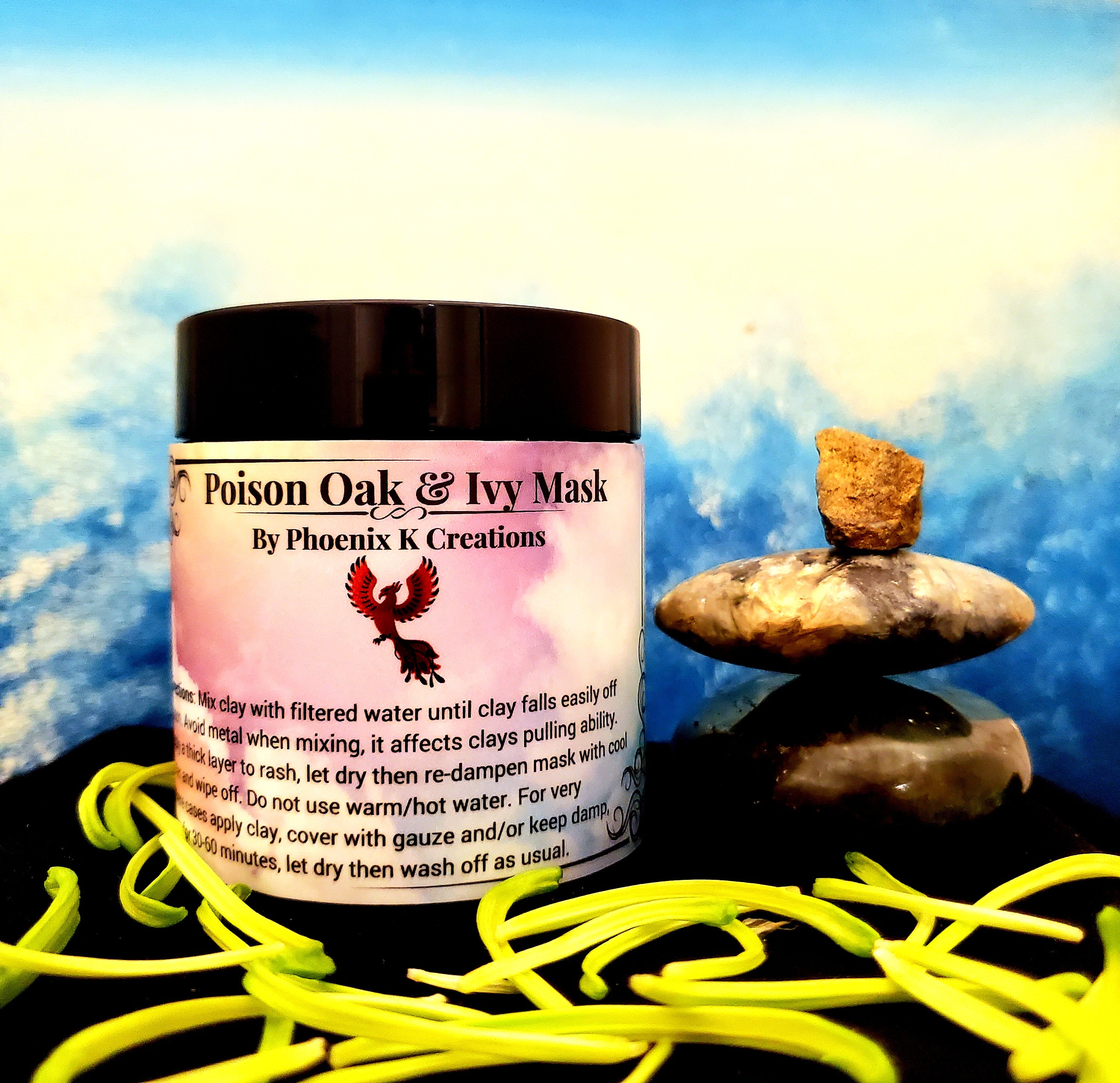 Organic Poison Oak & Ivy Clay Mask – Vegan Detoxifying Clay for Soothing Irritated Skin