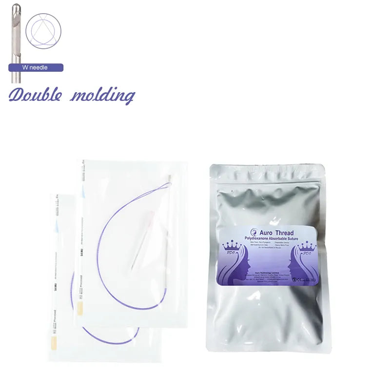 High Quality Double Needle Thread 19G 20G – PDO, PCL, PLLA Thread for Eyebrow Lift