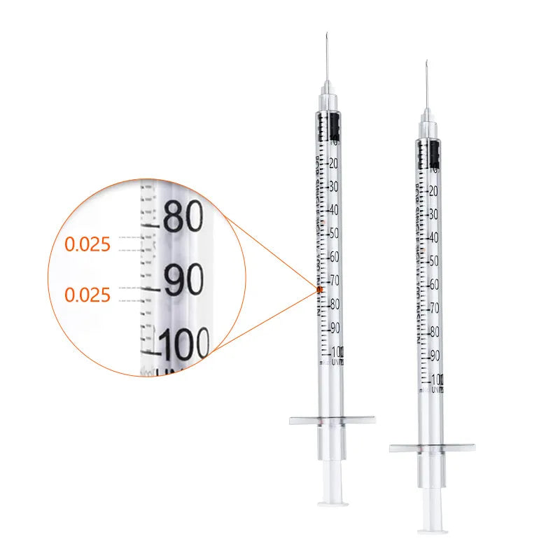 1 ml Medical Safety Insulin Syringe – 40 & 100 Unit, Ultra-Fine Needle