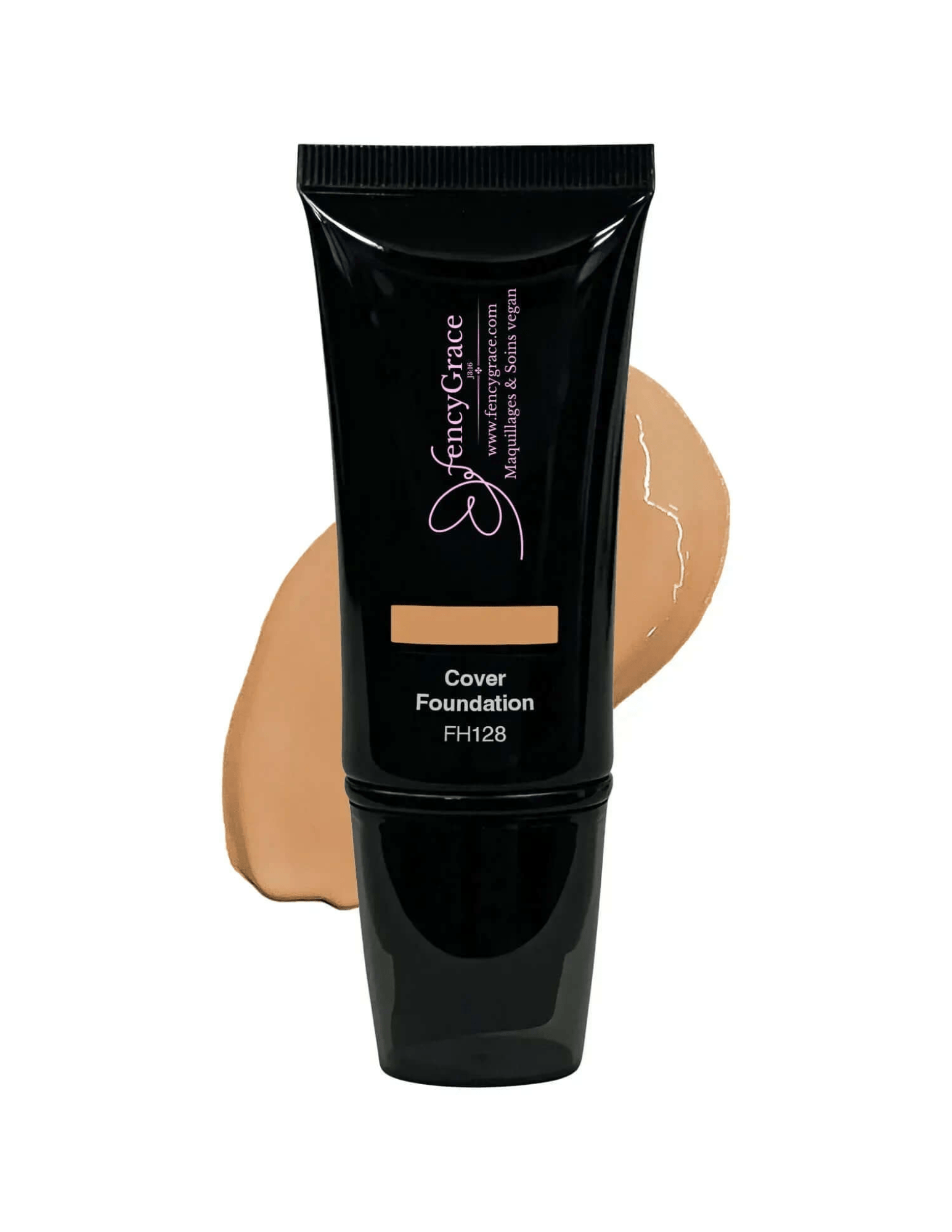 FencyGrace Full Coverage Vegan Foundation – Tamar 128, Hydrating & Long-Lasting