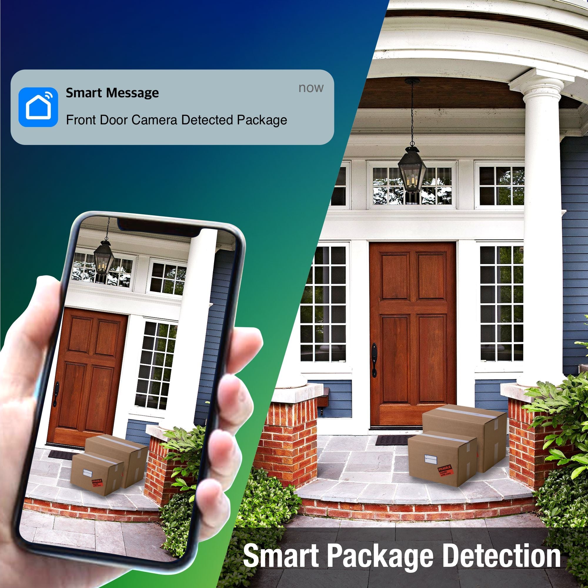 Elder Doorbell Camera 2K Wireless 64GB WiFi Battery-Operated & Chime, Smart Home AI Person & Package Detection & DIY Video Doorbell, Works with Google Assistant & Alexa