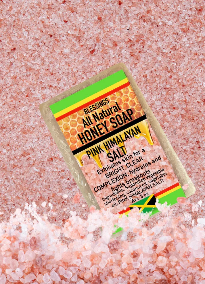 Blessings All Natural Honey Pink Himalayan Salt Face & Body Bar