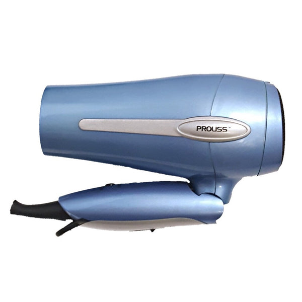 Blue Foldable Handle Hair Dryer with 1x Air Nozzle and ALCI Plug