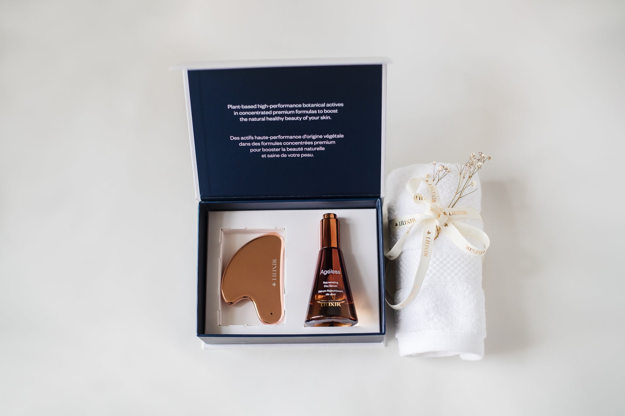 LILIXIR Ageless Gift Set – Morning Routine with Day Serum & Golden Gua Sha