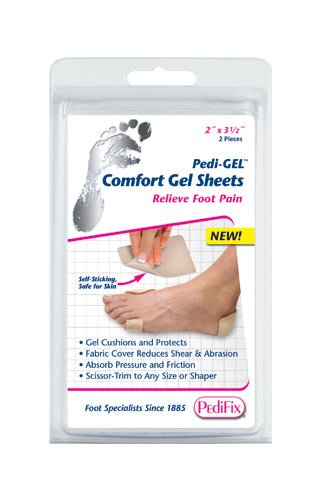 Pedi-GEL Comfort Gel Sheets 2 x 3.5 – Pack of 2, Cushioned Foot Protection