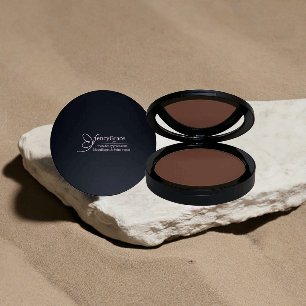 FencyGrace Compact Powder Foundation – Vegan, Matte & Lightweight – Fig 145