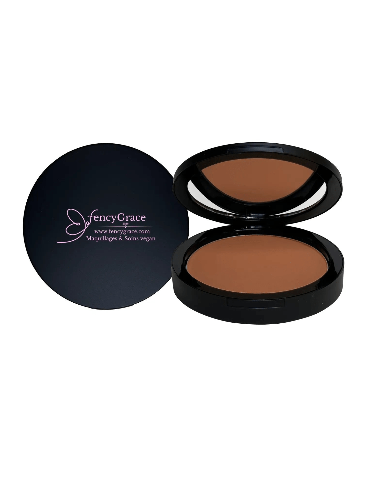 FencyGrace Compact Powder Foundation – Vegan, Adjustable Coverage & Matte Finish – Anne 133