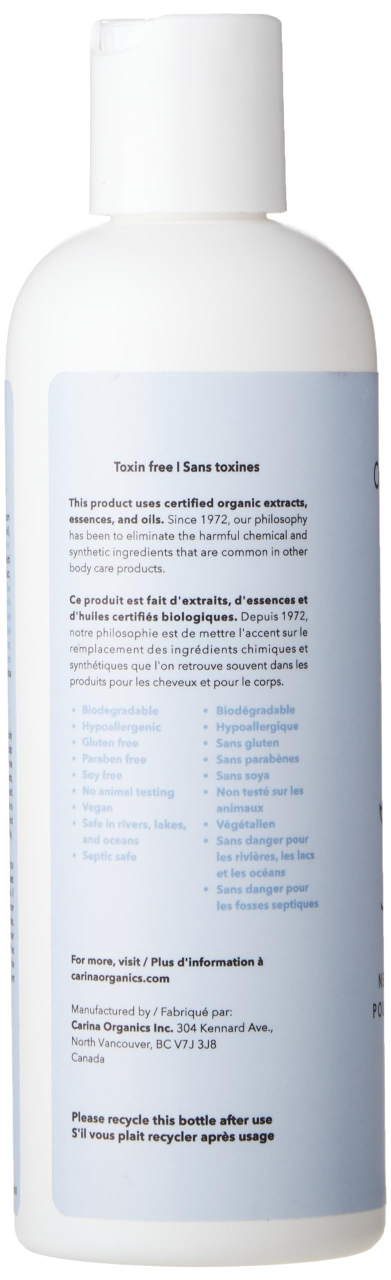 Carina Organics - Unscented Baby Shampoo & Body Wash (250ml 12)