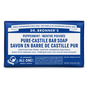 Dr. Bronner's Magic Soap - Peppermint Pure-Castile Bar Soap (140g 72)