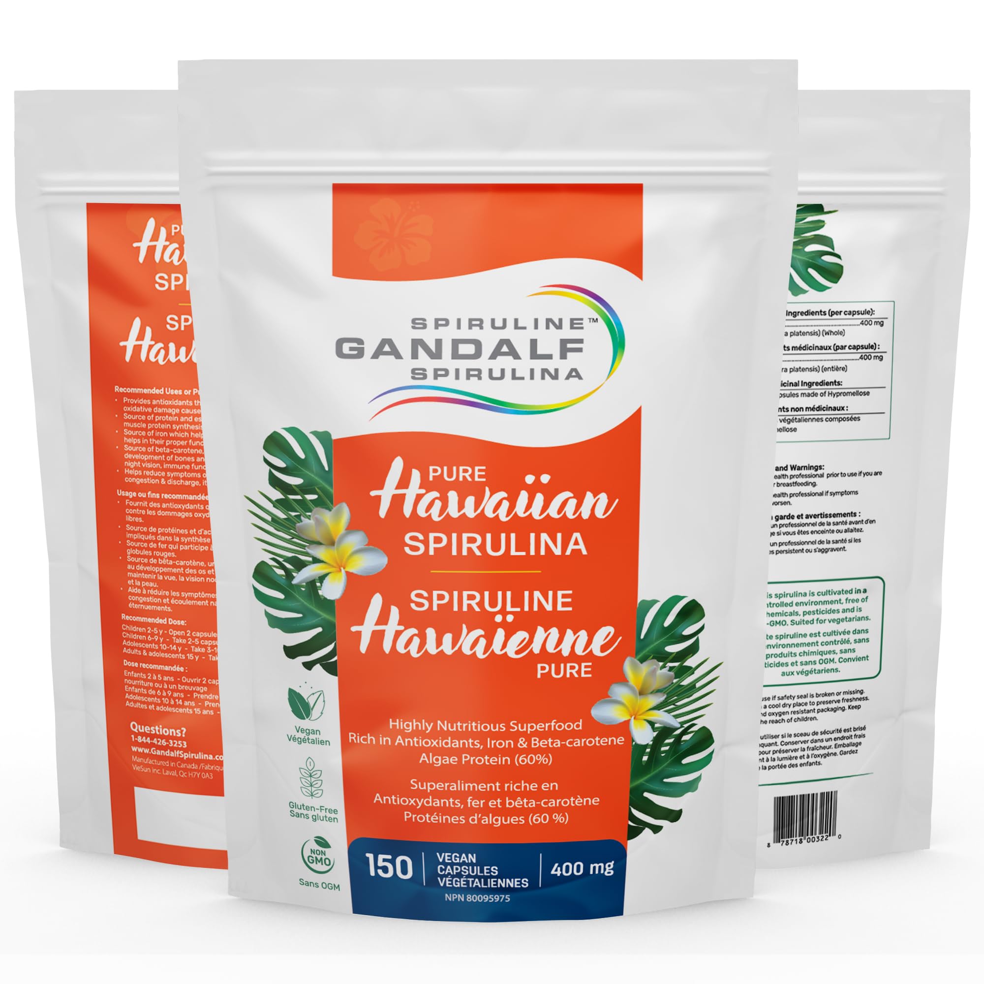 Gandalf - Hawaiian Spirulina 400mg, 150 Vcaps - Gandalf