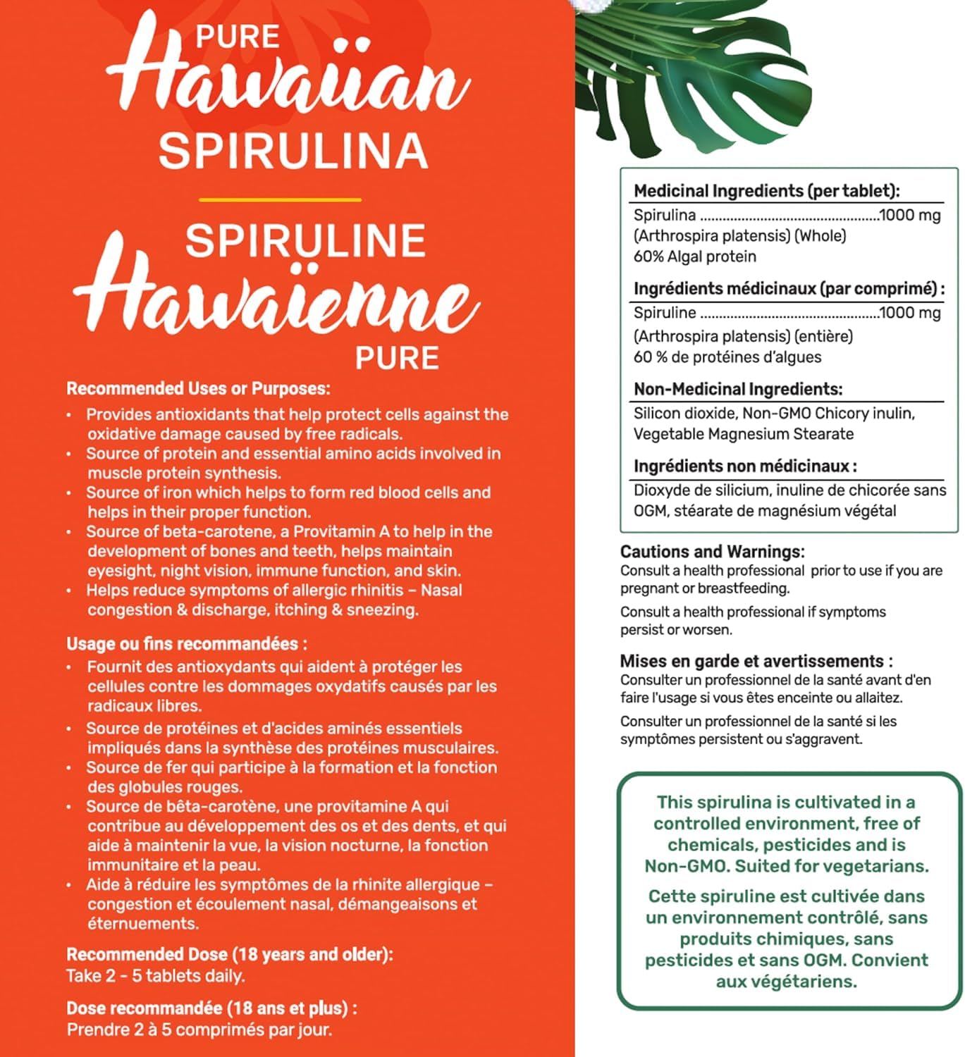 Gandalf - Hawaiian Spirulina 1000mg, 60 tabs - Gandalf
