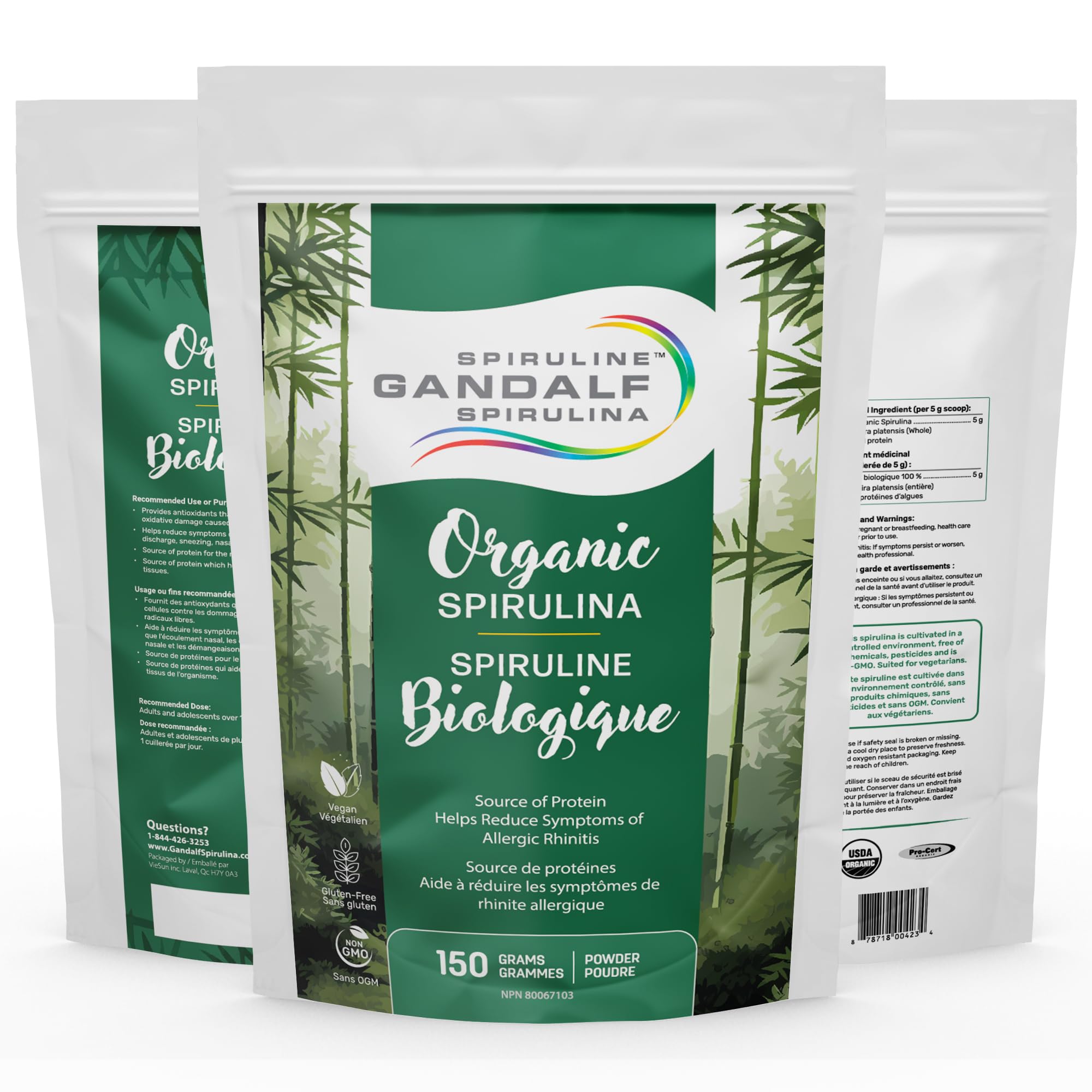 Gandalf - Spirulina Organic, 150g powder - Gandalf