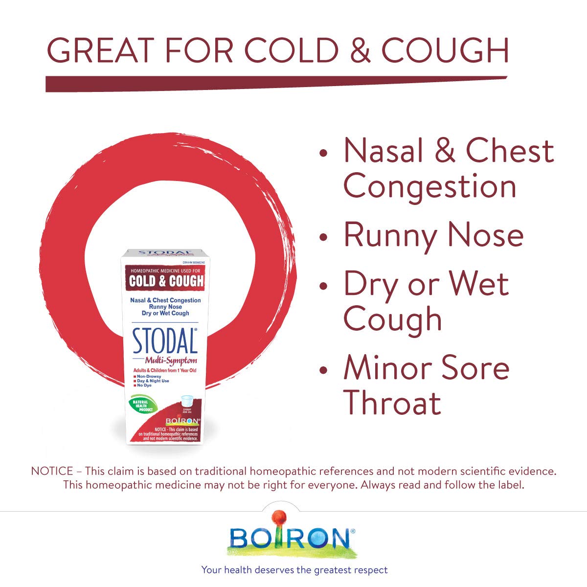 Boiron - Stodal Cold And Cough Syrup (200ml 12)
