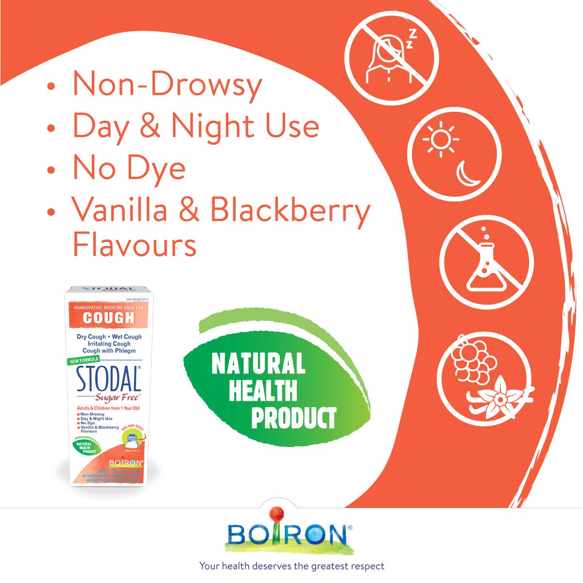 Boiron - Stodal Adults Cough Syrup S/F (200ml 24)