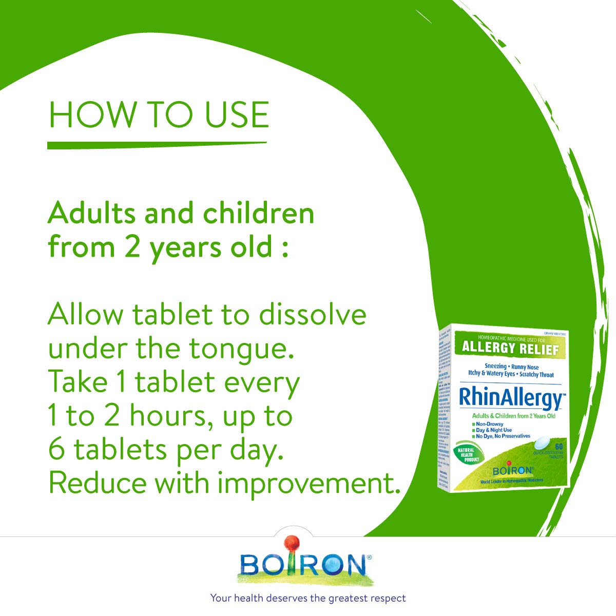 Boiron RhinAllergy Homeopathic Tablets – 60 Quick