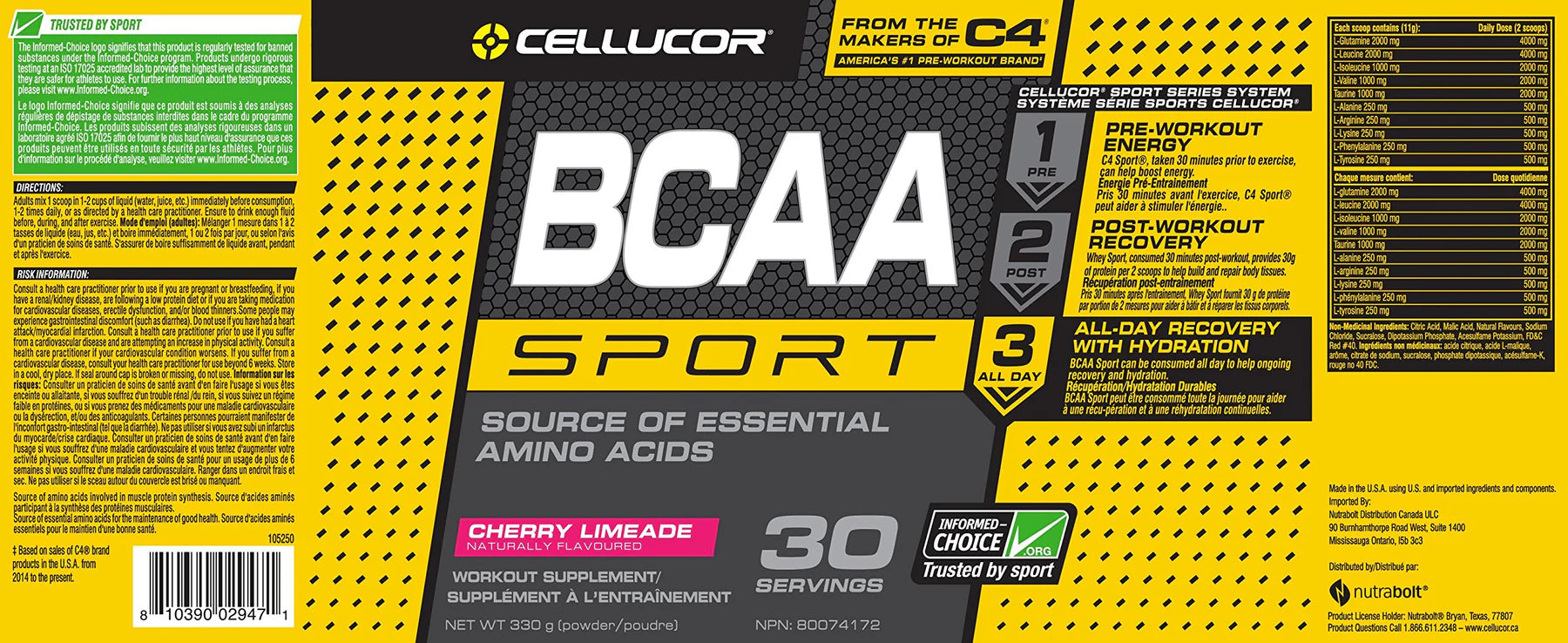 C4 - BCAA Sport Cherry Limeade 30s (345g 4)