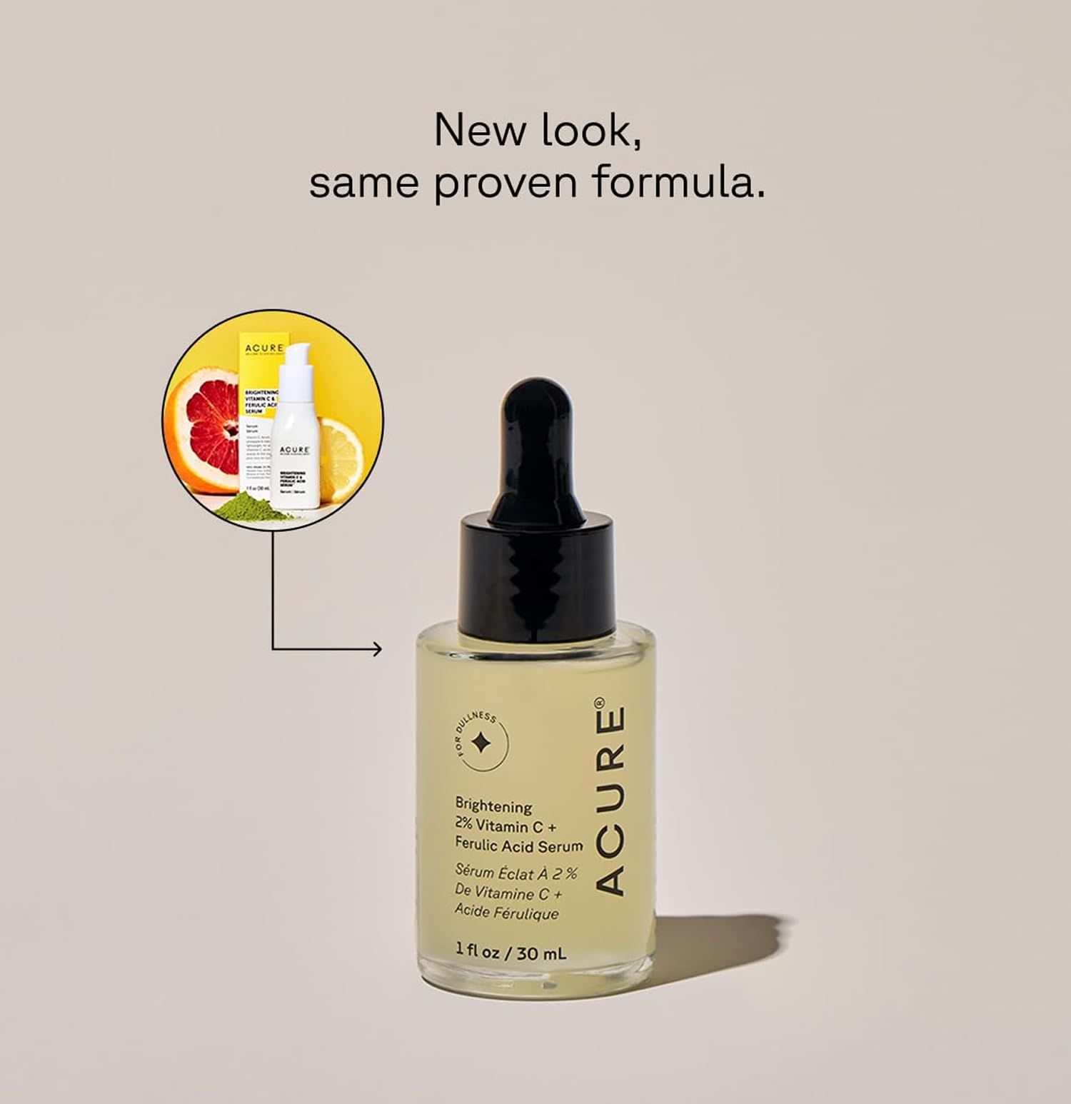 Acure - Bright. 2%VitC & Ferulic Acid Serum (30ml 12)
