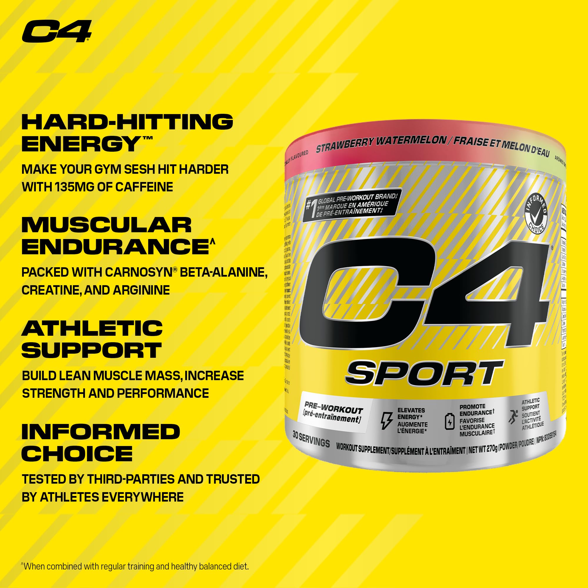C4 - Sport Strawberry Watermelon 30s (270g 12)