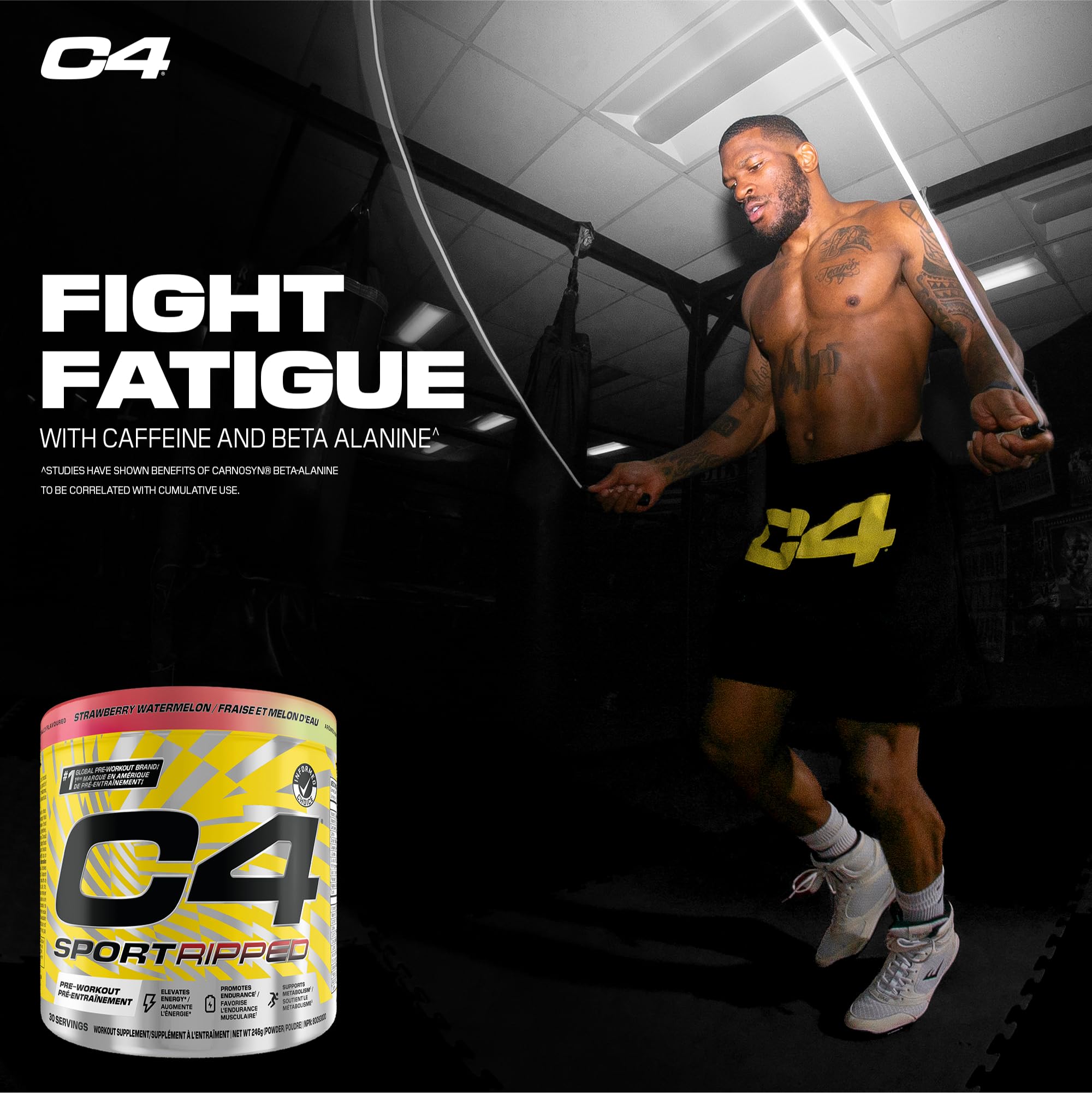 C4 - Sport Ripped Strawberry WM 30s (246g 12)