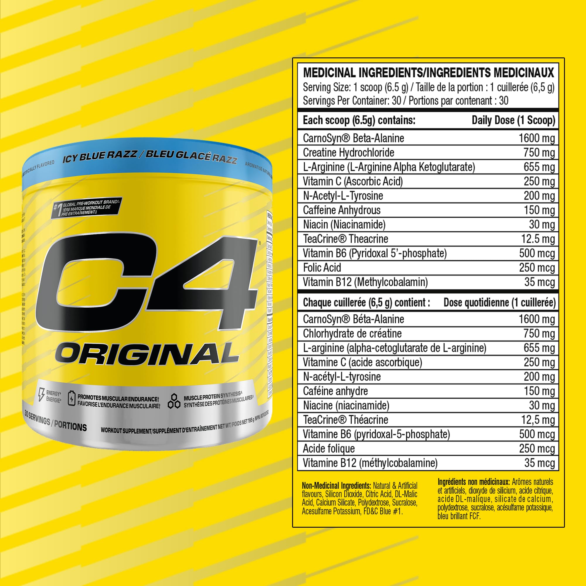 C4 - Original Icy Blue Razz 30s (195g 12)