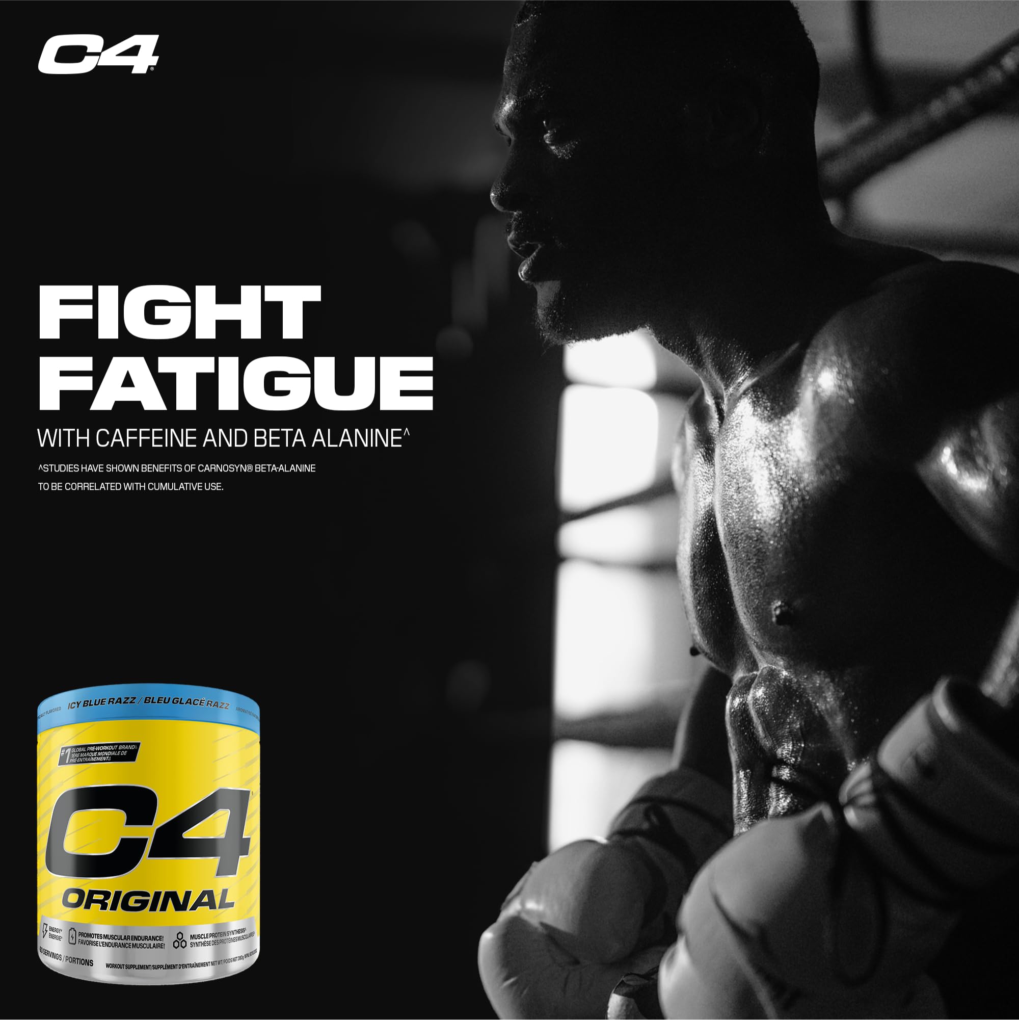 C4 - Original Icy Blue Razz 60s (390g 12)