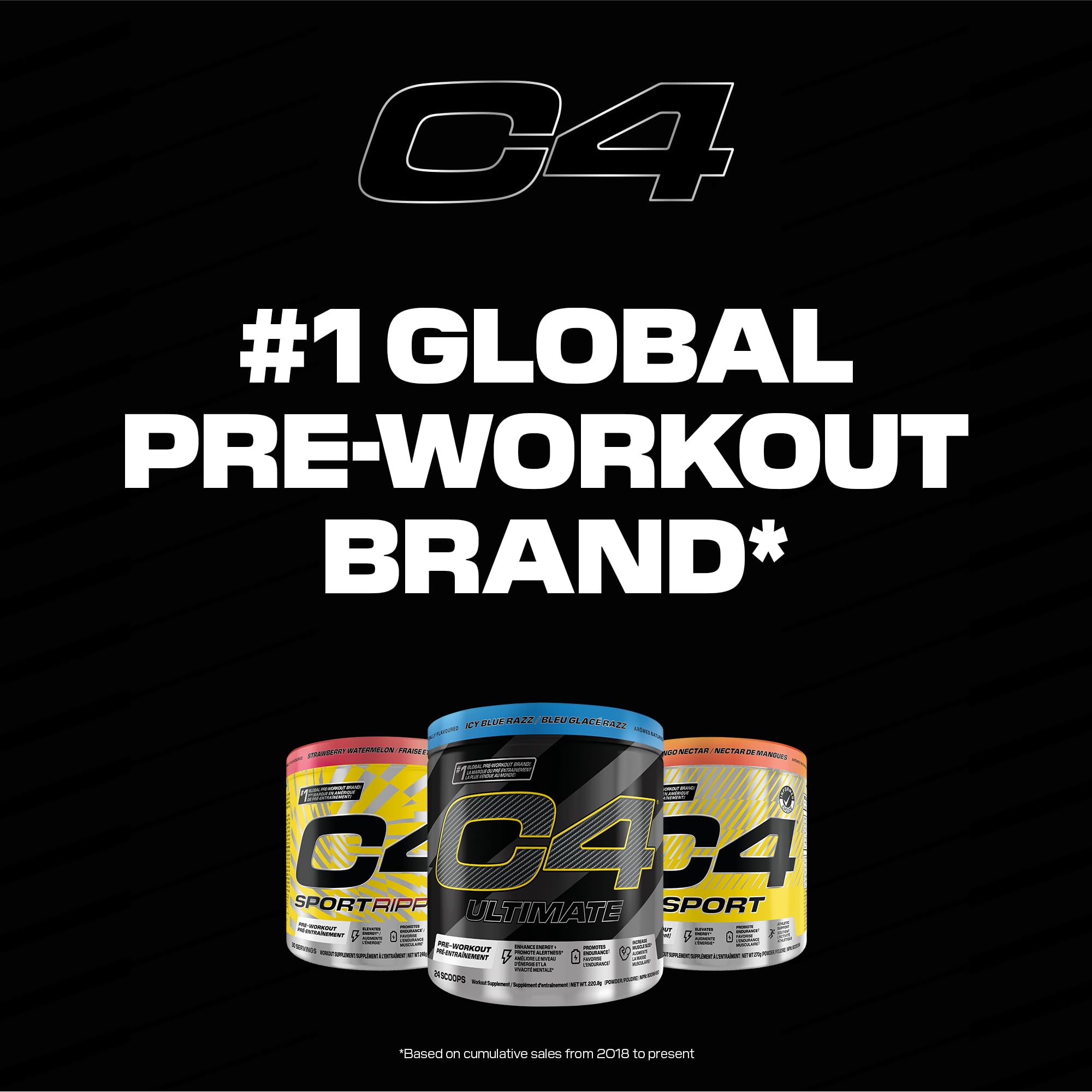 C4 - Original Icy Blue Razz 60s (390g 12)