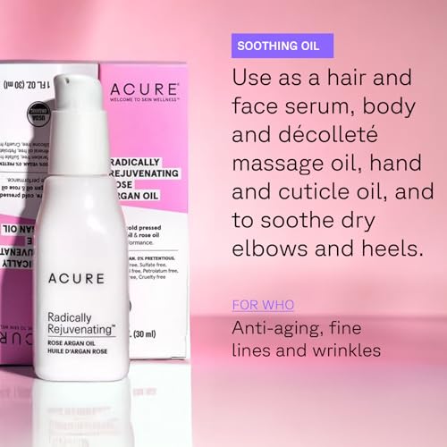 Acure Argan Oil – Vegan & Cruelty-Free Skin & Hair Nourishing Oil with Vitamin E, 30ML