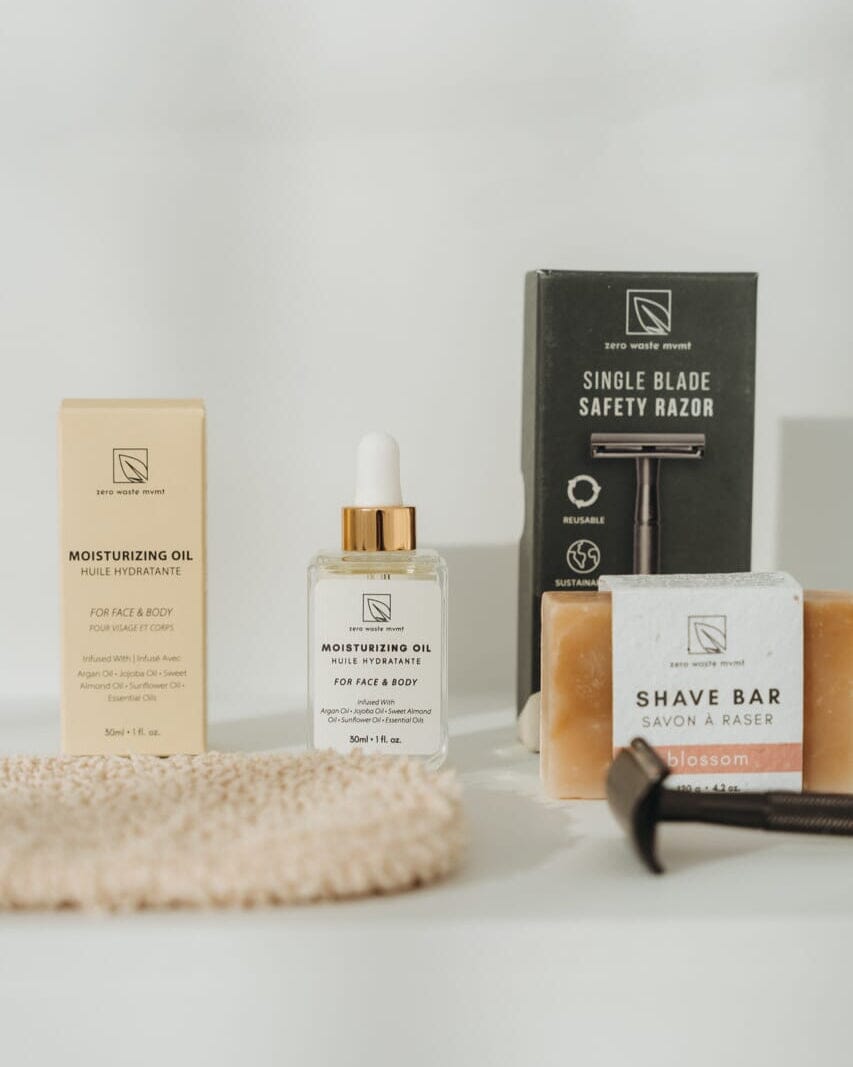 Shaving Bundle – Complete Eco-Friendly Shave Kit with Safety Razor, Shave Bar & Skincare