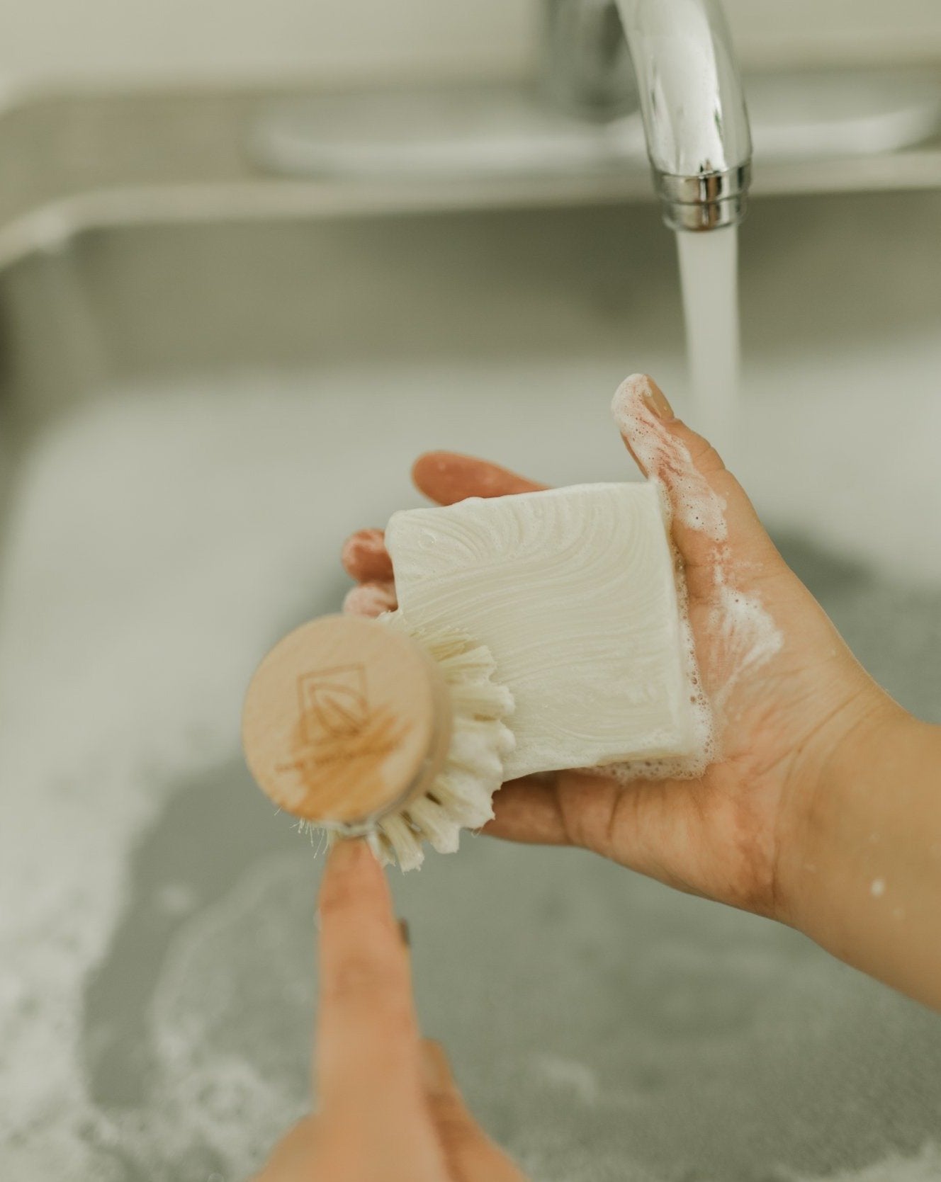 Solid Dish Soap Bar – Bergamot + Lime, Eco-Friendly & Zero-Waste, 5.5 oz