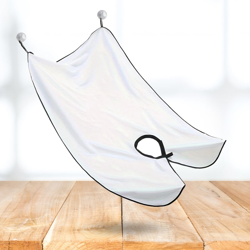 Beard grooming apron for mess-free trimming