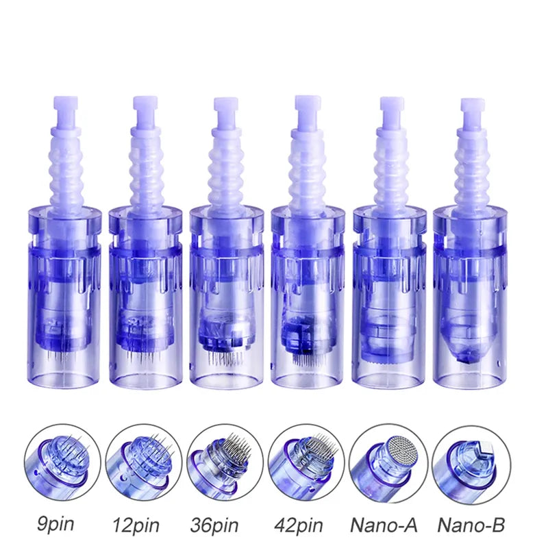 Sterile professional microneedling pen cartridge for facial treatments