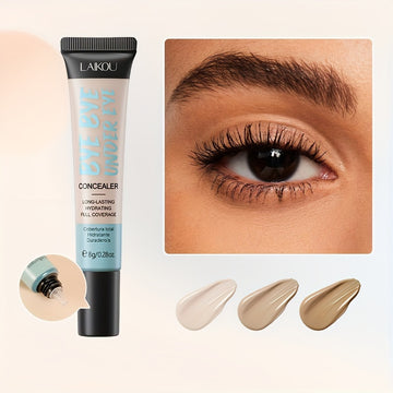 Under Eye Skin Concealer, Full Coverage Hydrating Concealer For All Skin Type, Covering Dark Circles, Fine Lines, Redness And Dullness, Long Wearing Waterproof Natural Concealer 0.28 Oz. Contain Plant Squalane