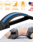 Back Massage Stretching Device Multi-Level Lumbar Spinal Support Stretcher Herniated Disc Upper Lower Back Pain Relief